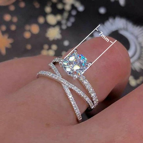 New Infinity 925 Sterling Silver Sapphire Ring - Picture 2 of 2